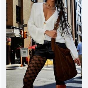 Free People Encore Checkered Tights